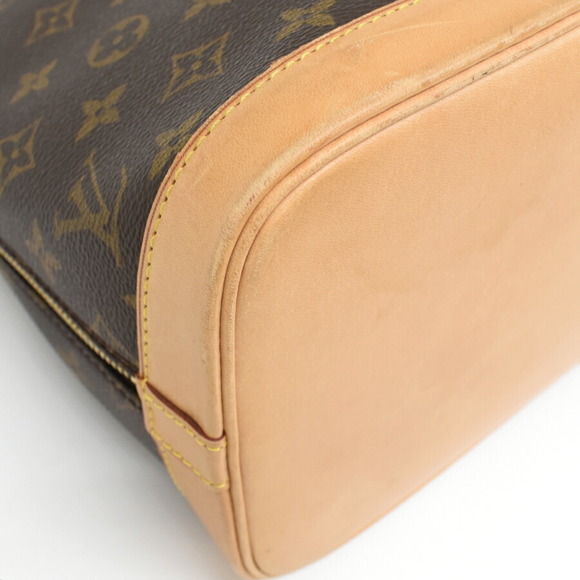 Louis Vuitton Monogram Brown Handbag Leather Alma - Picture 6 of 8